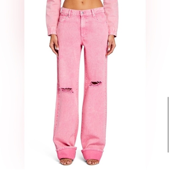 NEW SER.O.YA MARGOT CUFFED BOYFRIEND JEANS NWT slouchy baggy distressed Seroya - Picture 6 of 17